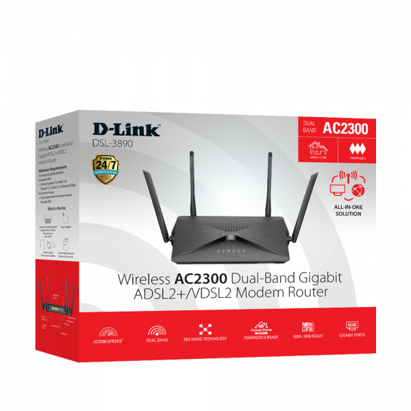 D-Link AC2300 Dual-Band ADSL2+/VDSL2 Modem Router $297